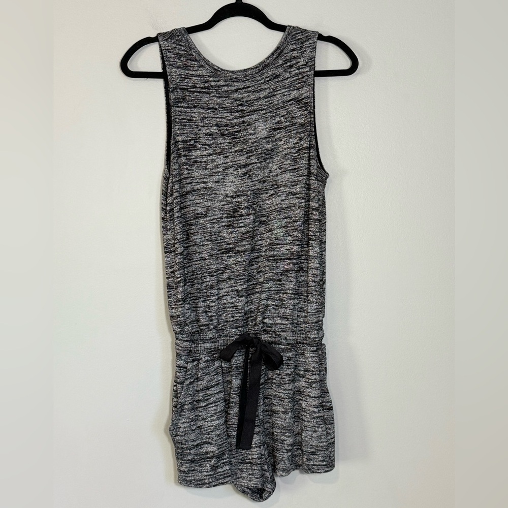 Wilfred Free Knit Tank Romper in Charcoal Marled Grey (Size S)